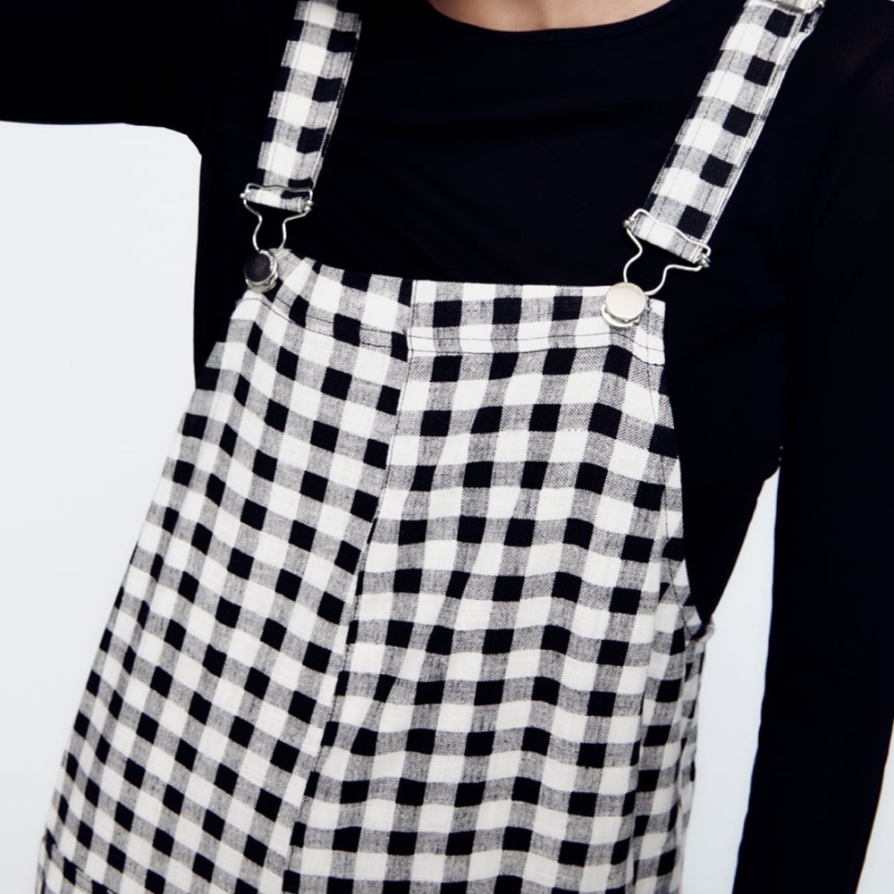 New with tags Zara Gingham Print Overall - Picture 8 of 10
